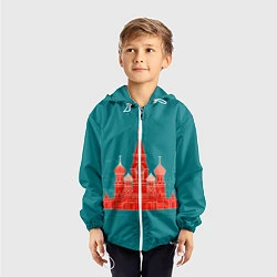 Ветровка с капюшоном детская Москва, цвет: 3D-белый — фото 2