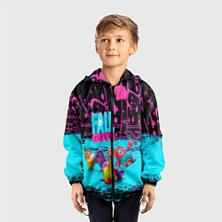Ветровка с капюшоном детская Fall Guys, цвет: 3D-черный — фото 2