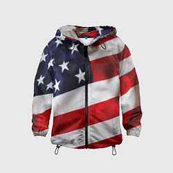 Ветровка с капюшоном детская США USA, цвет: 3D-черный