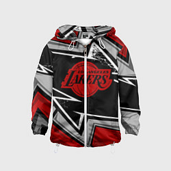 Ветровка с капюшоном детская LA LAKERS RED, цвет: 3D-белый