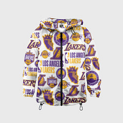 Ветровка с капюшоном детская LAKERS LOGO, цвет: 3D-черный