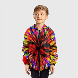 Ветровка с капюшоном детская Батик, цвет: 3D-черный — фото 2