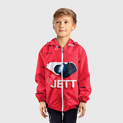 Ветровка с капюшоном детская Jett, цвет: 3D-белый — фото 2