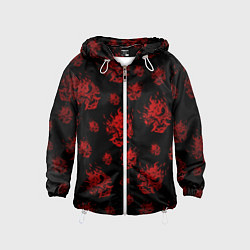 Детская ветровка Samurai pattern - красный