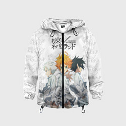 Ветровка с капюшоном детская Персонажи Обещанный Неверленд, цвет: 3D-черный