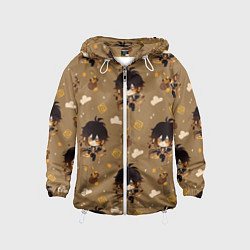 Ветровка с капюшоном детская Чиби Чжун Ли, цвет: 3D-белый