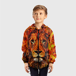 Ветровка с капюшоном детская LION, цвет: 3D-черный — фото 2
