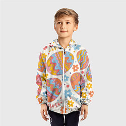Ветровка с капюшоном детская Пасха, цвет: 3D-белый — фото 2