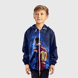 Ветровка с капюшоном детская Leo Messi Лео Месси 10, цвет: 3D-белый — фото 2
