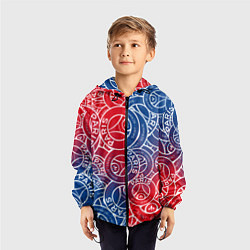 Ветровка с капюшоном детская ФК ПСЖ PARIS SAINT GERMAIN, цвет: 3D-черный — фото 2