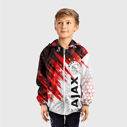 Ветровка с капюшоном детская FC AJAX AMSTERDAM ФК АЯКС, цвет: 3D-белый — фото 2