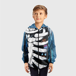 Ветровка с капюшоном детская SANS AND FRISK, цвет: 3D-черный — фото 2