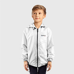 Ветровка с капюшоном детская PSG Core Big Logo White New 202223, цвет: 3D-черный — фото 2