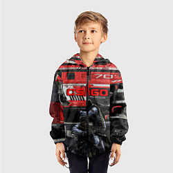 Ветровка с капюшоном детская Skin agressor cs go, цвет: 3D-черный — фото 2