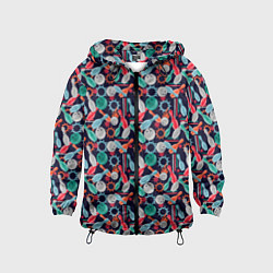 Ветровка с капюшоном детская Боулинг, цвет: 3D-черный