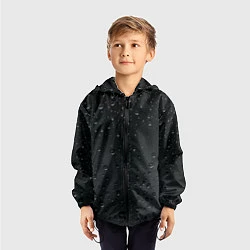 Ветровка с капюшоном детская Ночной дождь, цвет: 3D-черный — фото 2