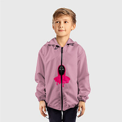 Ветровка с капюшоном детская Сотрудник, цвет: 3D-черный — фото 2