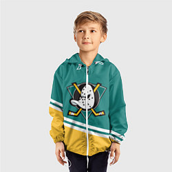 Ветровка с капюшоном детская Анахайм Дакс, NHL, цвет: 3D-белый — фото 2
