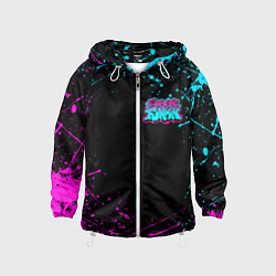 Ветровка с капюшоном детская FRIDAY NIGHT FUNKIN NEON COLORS НЕОНОВЫЕ БРЫЗГИ, цвет: 3D-белый