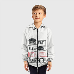 Ветровка с капюшоном детская Roblox repeat, цвет: 3D-черный — фото 2