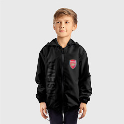 Ветровка с капюшоном детская ФК Арсенал, цвет: 3D-черный — фото 2