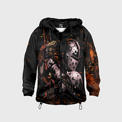 Ветровка с капюшоном детская Darkest Dungeon Fish and Bones, цвет: 3D-черный