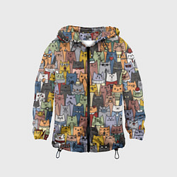 Ветровка с капюшоном детская The Коты, цвет: 3D-черный