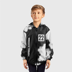 Ветровка с капюшоном детская FOOTBALL MANAGER Графика, цвет: 3D-черный — фото 2