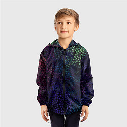 Ветровка с капюшоном детская РзазНоцветные ЛиСты, цвет: 3D-черный — фото 2