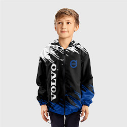 Ветровка с капюшоном детская Volvo - Texture, цвет: 3D-черный — фото 2
