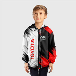 Ветровка с капюшоном детская Toyota Sport Auto, цвет: 3D-черный — фото 2
