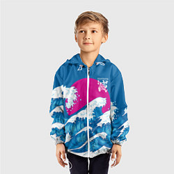 Ветровка с капюшоном детская Kisatsutai - корпус бойни демонов, цвет: 3D-белый — фото 2