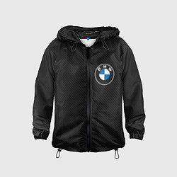 Ветровка с капюшоном детская BMW LOGO CARBON ЧЕРНЫЙ КАРБОН, цвет: 3D-черный
