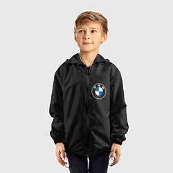 Ветровка с капюшоном детская BMW LOGO CARBON ЧЕРНЫЙ КАРБОН, цвет: 3D-черный — фото 2