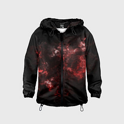 Ветровка с капюшоном детская Красный космос Red space, цвет: 3D-черный