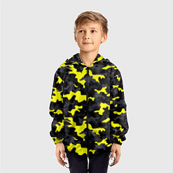 Ветровка с капюшоном детская Black Camo, цвет: 3D-черный — фото 2