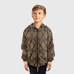 Ветровка с капюшоном детская Monogramm Pattern Dope Camo Dope Street Market, цвет: 3D-черный — фото 2