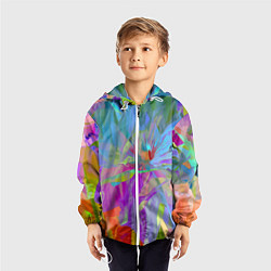 Ветровка с капюшоном детская Abstract color pattern Summer 2022, цвет: 3D-белый — фото 2