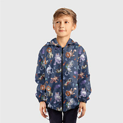 Ветровка с капюшоном детская Морские Котики: Цветное, цвет: 3D-черный — фото 2