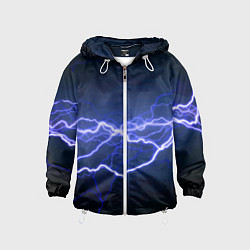 Ветровка с капюшоном детская Lightning Fashion 2025 Neon, цвет: 3D-белый
