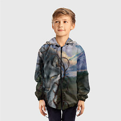 Ветровка с капюшоном детская IN COLD wolf without logo, цвет: 3D-черный — фото 2