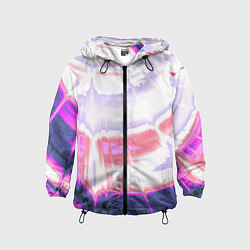 Ветровка с капюшоном детская Тай-дай Абстракция Tie-Dye, цвет: 3D-черный