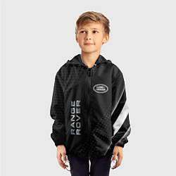 Ветровка с капюшоном детская Land rover Абстракция, цвет: 3D-черный — фото 2