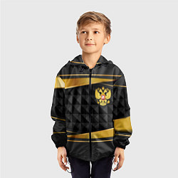 Ветровка с капюшоном детская Gold & black - Russia, цвет: 3D-черный — фото 2