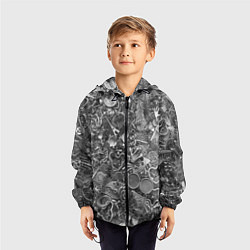 Ветровка с капюшоном детская Металлические предметы, цвет: 3D-черный — фото 2