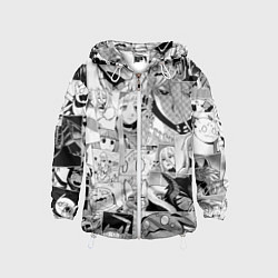 Ветровка с капюшоном детская Да я паук и что с того pattern, цвет: 3D-белый