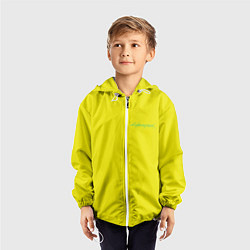 Ветровка с капюшоном детская Киберпанк - Лого Дэвида, цвет: 3D-белый — фото 2