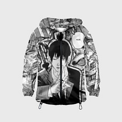 Ветровка с капюшоном детская Аки Человек Бензопила, цвет: 3D-черный
