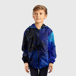 Ветровка с капюшоном детская Чистое звездное небо, цвет: 3D-черный — фото 2
