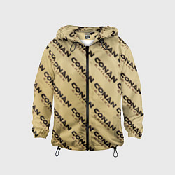 Ветровка с капюшоном детская Конан эксайлс узор, цвет: 3D-черный